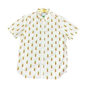 Denim& Flower Rick Singh pineapple print Mens shirt Large